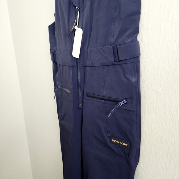 NEW Neiwai Active Flare Bib Snow Pants in Midnight Navy Blue - Picture 8 of 13